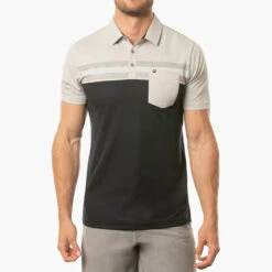 TravisMathew Salad Days Golf Polo Shirt 9 TravisMathew Salad Days Golf Polo Shirt -Calla Golf Club Shop Travis Mathew SS21 Salad Days Golf Polo Shirt 1MW110 SHTRA056 S Heather Light Grey Model 1