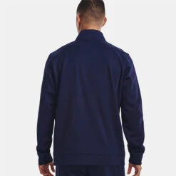Under Armour Fleece 1/4 Zip Golf Sweater -Calla Golf Club Shop Under Armour AW22 1 4 Zip Sweater 1373358 410 SWUND174 XXL Midnight Navy Black Model 3