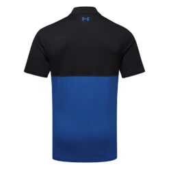 Under Armour Performance Blocked Golf Polo Shirt -Calla Golf Club Shop Under Armour AW22 Performance Blocked Polo Shirt 1370109 002 SHUND294 XXXL Black Versa Blue Versa Blue Back