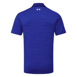 Under Armour Playoff 2.0 Hollen Stripe Golf Polo Shirt -Calla Golf Club Shop Under Armour AW22 Playoff 2.0 Hollen Stripe Polo Shirt 1327037 489 SHUND298 Bauhaus Blue Versa Blue Oxford Blue Back