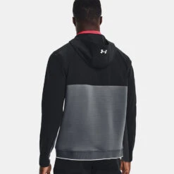 Under Armour Storm Daytona Full Zip Hoodie -Calla Golf Club Shop Under Armour AW22 Storm Daytona Full Zip Sweater 1373412 012 SWUND184 Pitch Gray Black Reflective Model 3