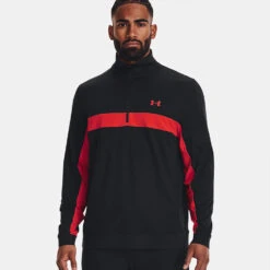 Under Armour Storm 1/2 Zip Golf Sweater 9 Under Armour Storm 1/2 Zip Golf Sweater -Calla Golf Club Shop Under Armour AW22 Storm Midlayer 1 2 Zip Sweater 1370119 003 SWUND177 S Black Radio Red Radio Red Model 1