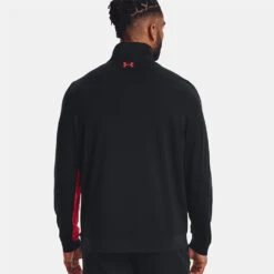 Under Armour Storm 1/2 Zip Golf Sweater 11 Under Armour Storm 1/2 Zip Golf Sweater -Calla Golf Club Shop Under Armour AW22 Storm Midlayer 1 2 Zip Sweater 1370119 003 SWUND177 S Black Radio Red Radio Red Model 3