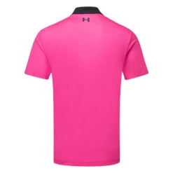 Under Armour Performance 3.0 Colour Block Golf Polo Shirt -Calla Golf Club Shop Under Armour SS23 Performance 3.0 Colour Block Polo Shirt 1377375 001 SHUND312 S Black Rebel Pink Black Back