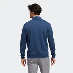 Adidas Primegreen UPF Lightweight 1/4 Zip Golf Sweater -Calla Golf Club Shop adidas SS22 Primegreen UPF Lightweight 1 4 Zip Golf Sweater Crew HF2974 Navy White Model 3