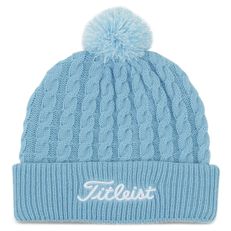 Titleist Cable Knit Pom Pom Golf Beanie 1 Titleist Cable Knit Pom Pom Golf Beanie