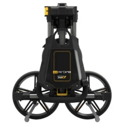 PowaKaddy DLX Lite FF Golf Trolley -Calla Golf Club Shop powakaddydlxlitefftrolleygunmetalyellow3